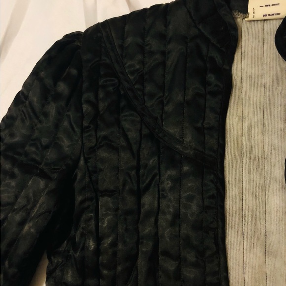 Vintage Lounge Black Puffy Jacket by Surf & Turf California 100% Acetate Size S - Picture 7 of 8